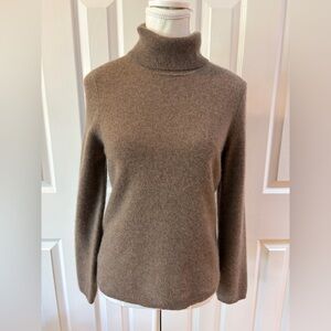 Charter Club Taupe Cashmere Turtleneck Sweater Size M